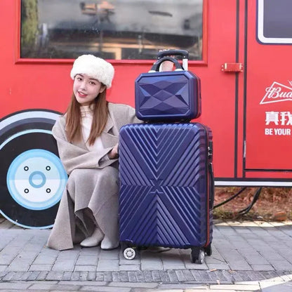 20‘’22/24/26/28 inch Rolling luggage set travel suitcase spinner wheels trolley luggage bag case Diamond Silver suitcase Women's