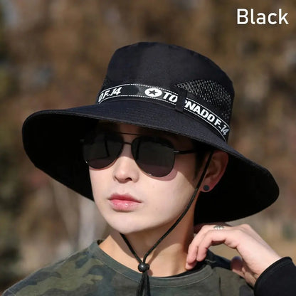 1Pcs Beach Wide Brim Bucket Hat Summer Hiking Sombrero UV Protection Cap Gorro Fishing Camping Sun Hat for Men Women