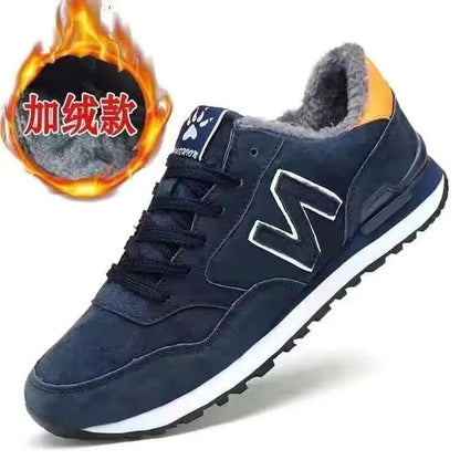 2026 Men's Four Season Shoes Autumn Winter Fleece Lined Warm Casual Running Trendy Versatile Skate Sports Shoes