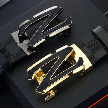 Men's Fashion Plaid Buckle Waist Belt Casual Business Party Accessory Daily Matched Elegant Belt Birthday Gift