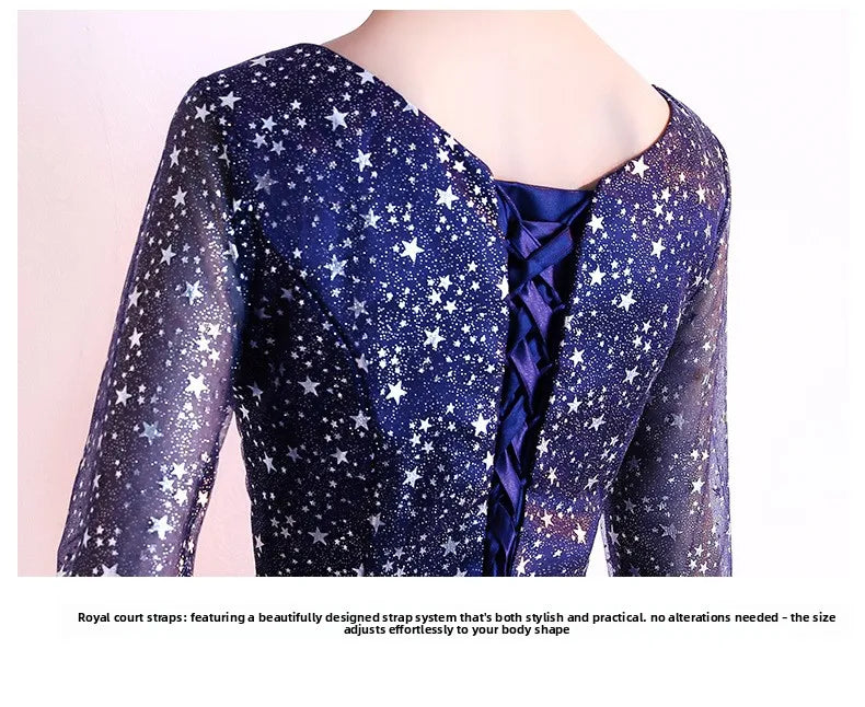 Starry  Evening Gown Women's Faionable Winter Performance Chorus Dr Fairy Aosphere Host Ele Sle New 2026