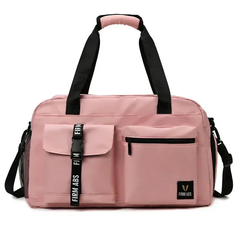 Large capacity dry wet separation travel bag with shoe box, can be equipped with a suitcase, portable fitness yoga exercise bag