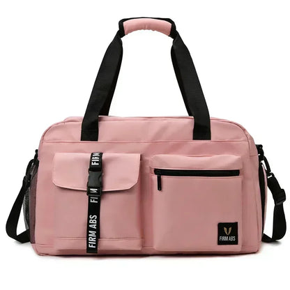 Large capacity dry wet separation travel bag with shoe box, can be equipped with a suitcase, portable fitness yoga exercise bag