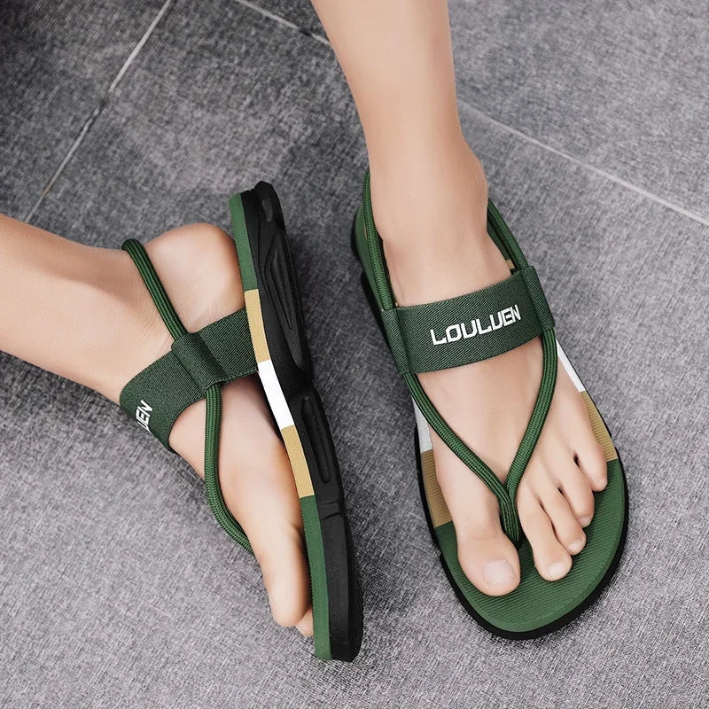 Summer Men Slippers ankle wrap shoes slip-resistant slide sandals male slippers beach Water Shoes Zapatos Hombre