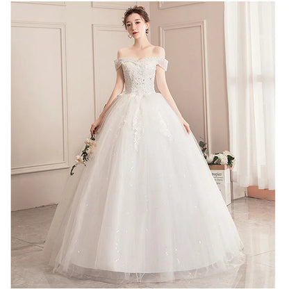 PRXD-625#Wedding Dress Wholesale Lace up Embroidery Bride Marriage Dresses White Ball Gown Factory Christmas Carnival Plus Size