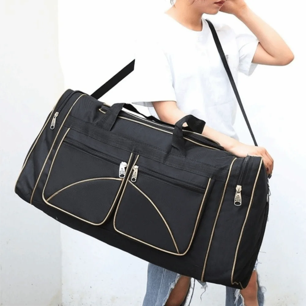 Large Capacity Travel Duffel Bag Waterproof Oxford Cloth Large Travel Bag Durable Multi-pocket Gym Bag Outdoor Activities