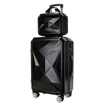 20‘’22/24/26/28 inch Rolling luggage set travel suitcase spinner wheels trolley luggage bag case Diamond Silver suitcase Women's