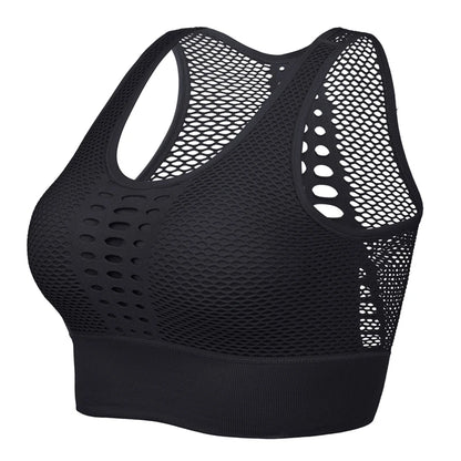 Women Breathable Active Bra Mesh Sports Bras Push Up Gym Fitness Yoga Underwear Female Seamless Running Yoga Bra Sportswear 2023
