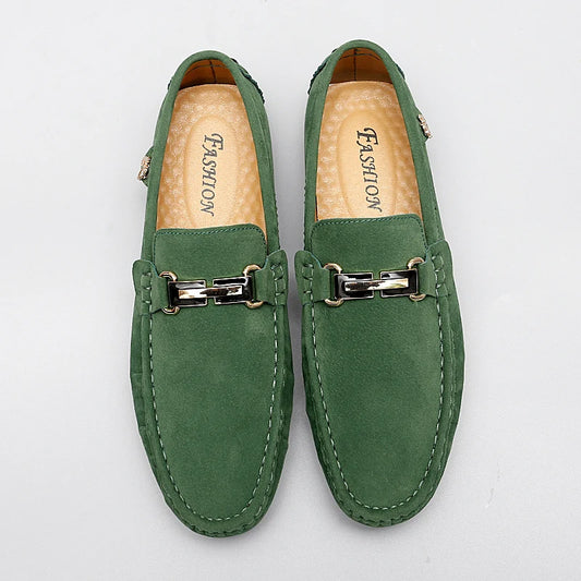 Elegantes Men Loafers Soft Moccasins Spring Autumn Male Leather Shoes Men Slip on Flats Lightweight Driving Shoes New Lazy Shoes