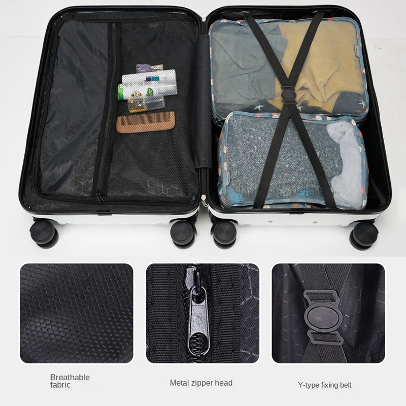 20inch Carrier, 24inch Trolley Suitcase, Large Capacity Zipper Trolley Case, Boarding Case, Suitcase, Universal Wheel Suitcase