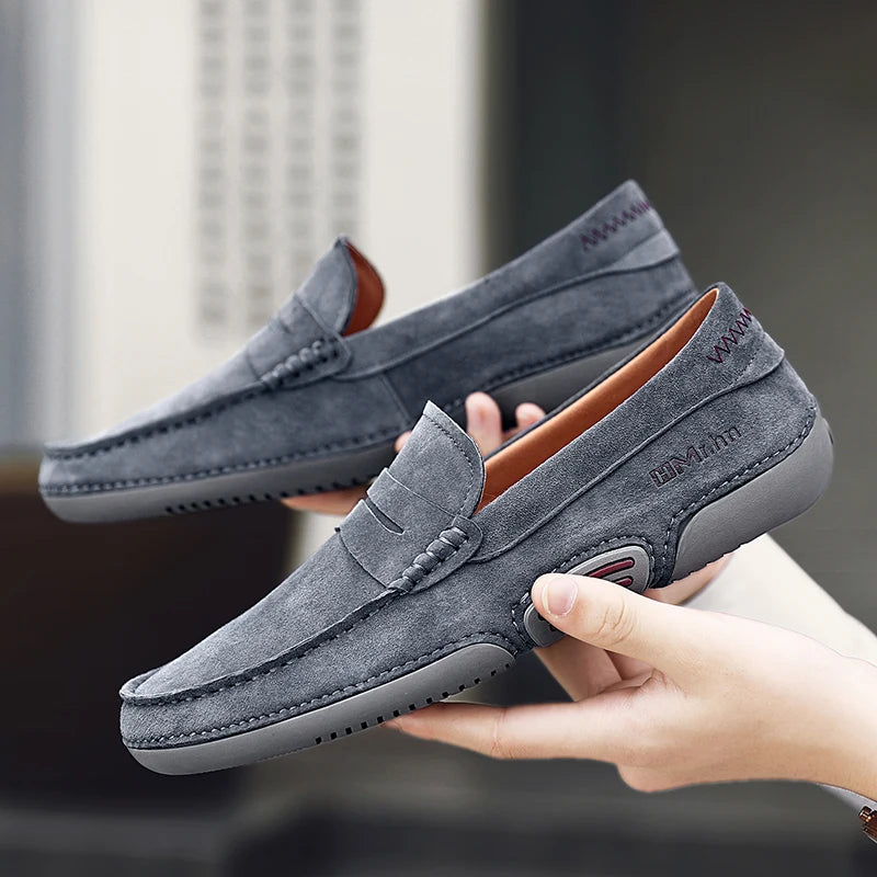 Men's Loafers Slip On Driving Shoes Casual Handmade Moccasins Shoes Luxury Leather Man Flats Lofer Mocassin Home Comfy Footwear