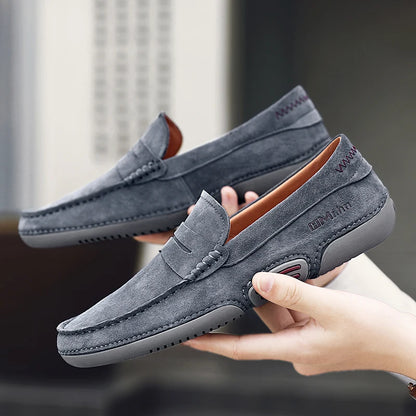 Men's Loafers Slip On Driving Shoes Casual Handmade Moccasins Shoes Luxury Leather Man Flats Lofer Mocassin Home Comfy Footwear
