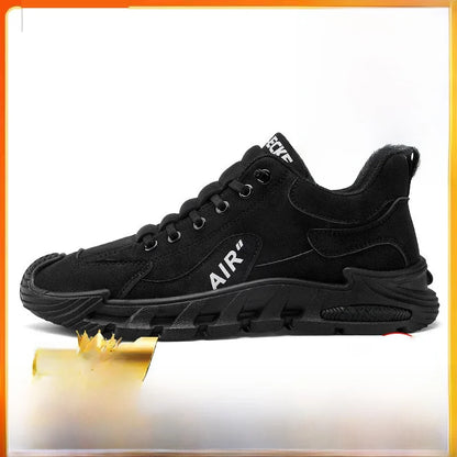 Men's Casual Sport oes Waterproof Non-Slip Wear-Resistant Construction Site Work oes Easy-To- Wear Slip-On Heightening