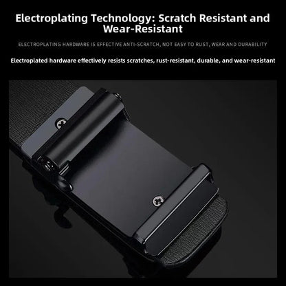 Paul Men's Leather Belt Fashionable Casual Automatic Buckle Waist Belt for Middle-aged And Young Men Business Style Belt