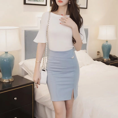 Ladies OL Office Skirt Slim Pencil Skirt For Women High Waist Sexy Female Skirt Bodycon Fitted Skirt