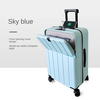 Luggage 18/20 inch Carry-on Cabin Suitcase 2025 New Lightweight Mute Trolley Case Strong TSA Lock Password Travel Bag