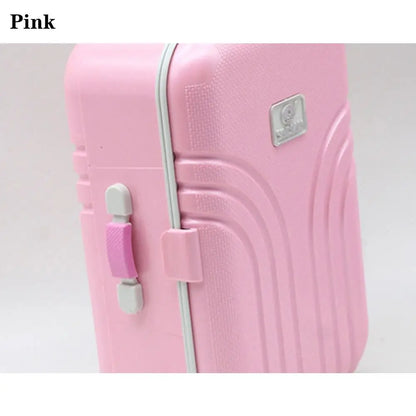 Dollhouse Decor Business Rolling Luggage Miniature  Suitcase  Trolley Travel Case For 1/4 1/6 Dolls