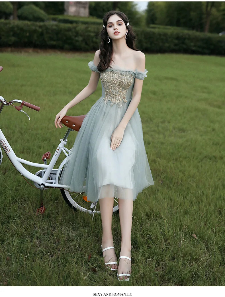 Spring 2024 Maids of  Dr Ele een Fairy T Wedding Banquet Long Skirt Women's Friend Maids of  Outfit