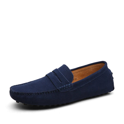 Men's Casual Fashion Genuine Leather Loafers Moccasins Slip-On Driving Shoes 38-50 Size Range Male Flats Comfort Footwear