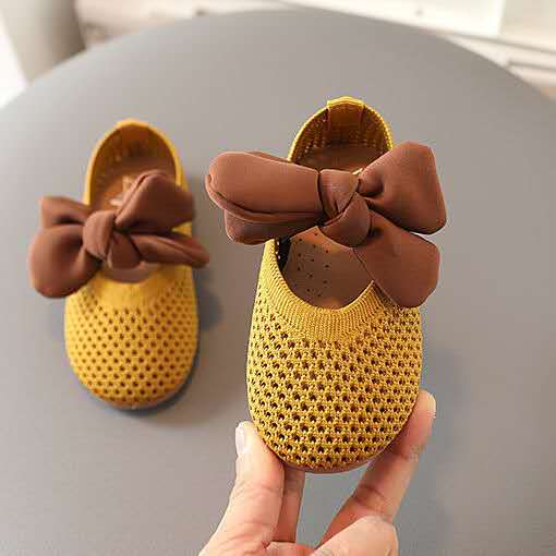 Summer New Children's Shoes Fashion Soft Bottom Baby Breathable Little Princess Hole Mesh Shoes