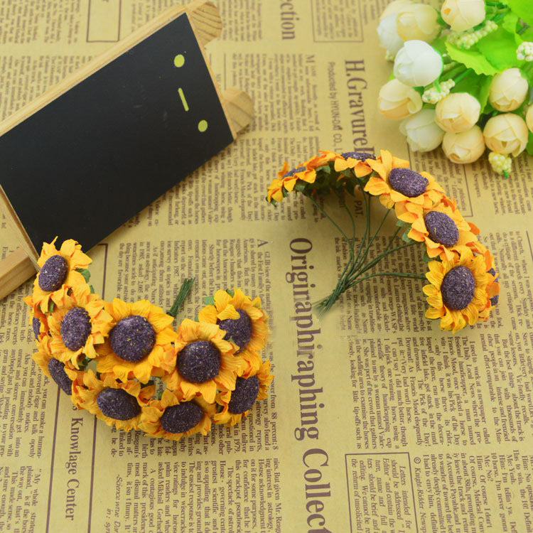 SUNFLOWER Diy Garland Accessories Wedding Candies Box Accessories Small Sunflower Bouquet