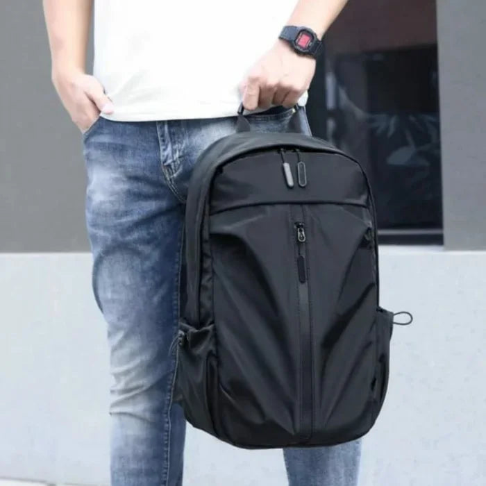 Waterproof Multi-Compartment Laptop Backpack – Black (Free Moneybag Included)