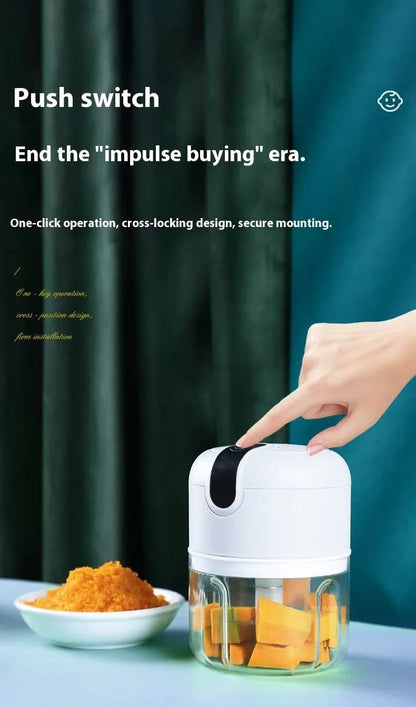 Electric Mini Garlic Vegetable Chopper Garlic Masher Portable Chopper Multi Function Meat Grinder Masher Machine Usb Charging